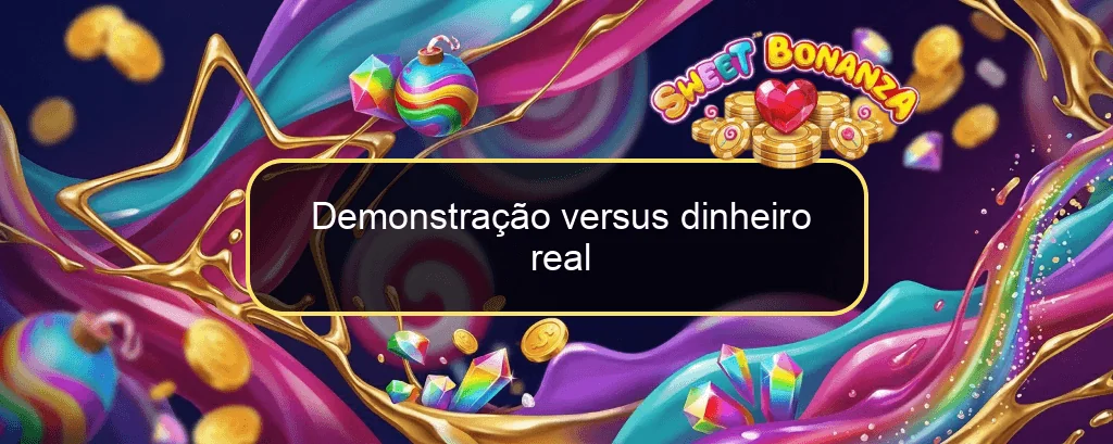 Demonstração versus dinheiro real Demonstração versus dinheiro real